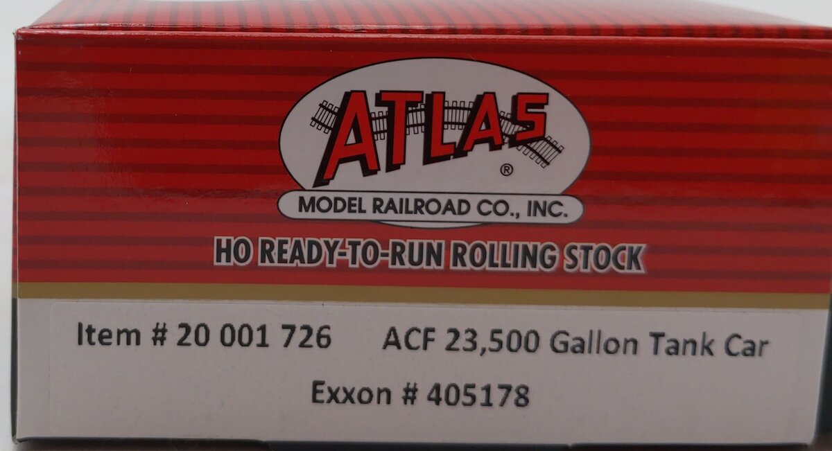 Atlas 20001726 HO Scale 23,500-Gal Tank Exxon #405178