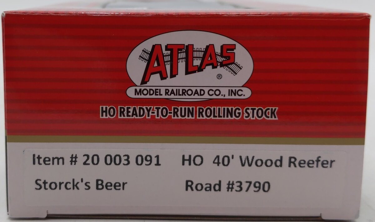 Atlas 20003091 HO Storck Club Beer NWX 40' Wood Reefer #3790