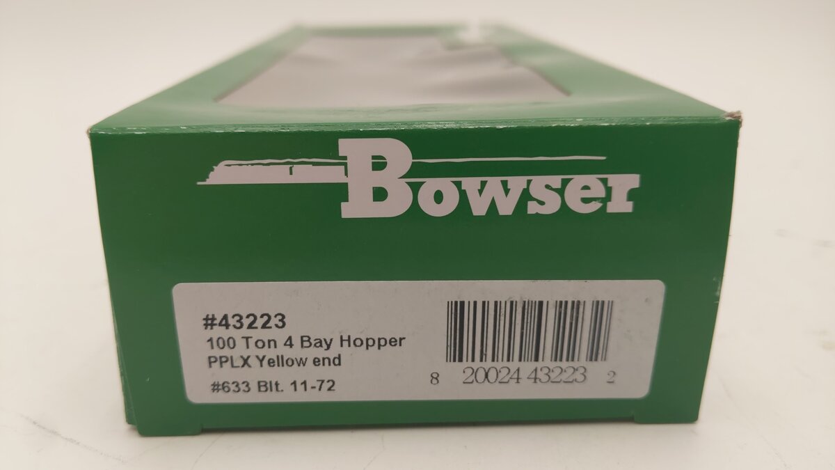 Bowser 43223 HO PPLX Executive Line 100-Ton 3-Bay Hopper Ready to Run #633