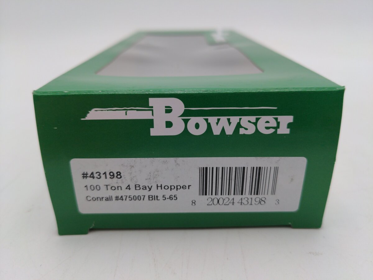 Bowser 43198 HO Conrail Executive Line 100-Ton 3-Bay Hopper Ready to Run #475007
