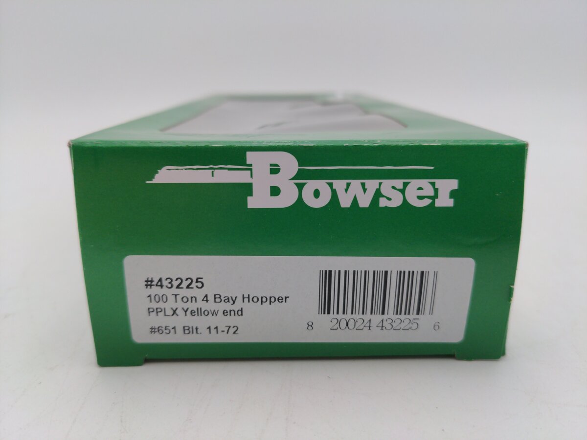 Bowser 43225 HO PPLX Executive Line 100-Ton 3-Bay Hopper Ready to Run #651