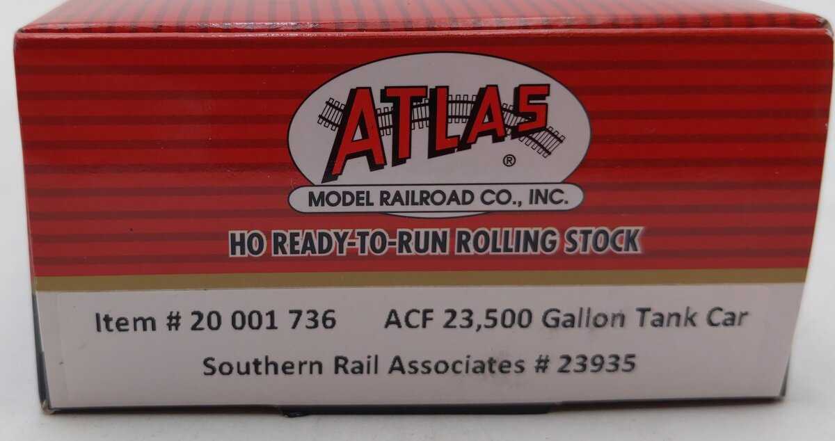 Atlas 20001736 HO Southern Rail Associates 23,500g Tank Car #23935