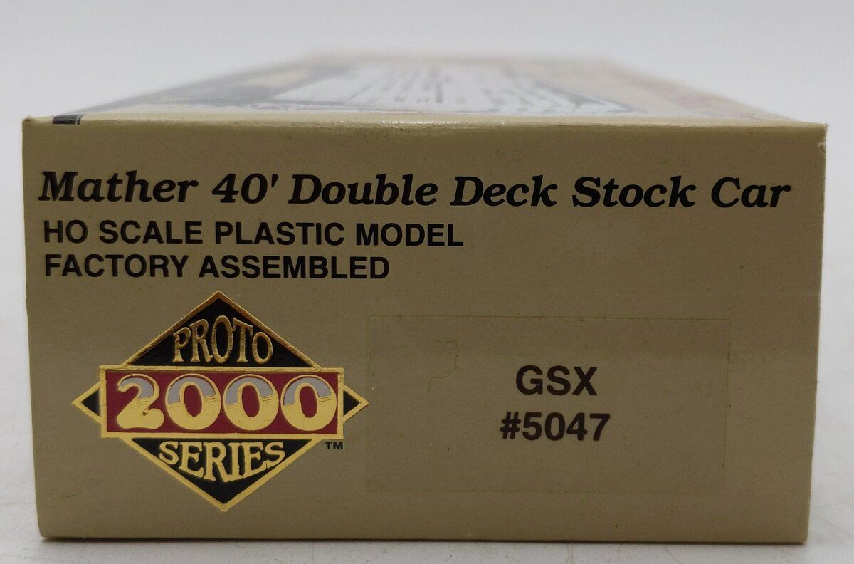 Proto 2000 5047 HO GSX Mather 40' Double Deck Stock Car #5047 LN/Box