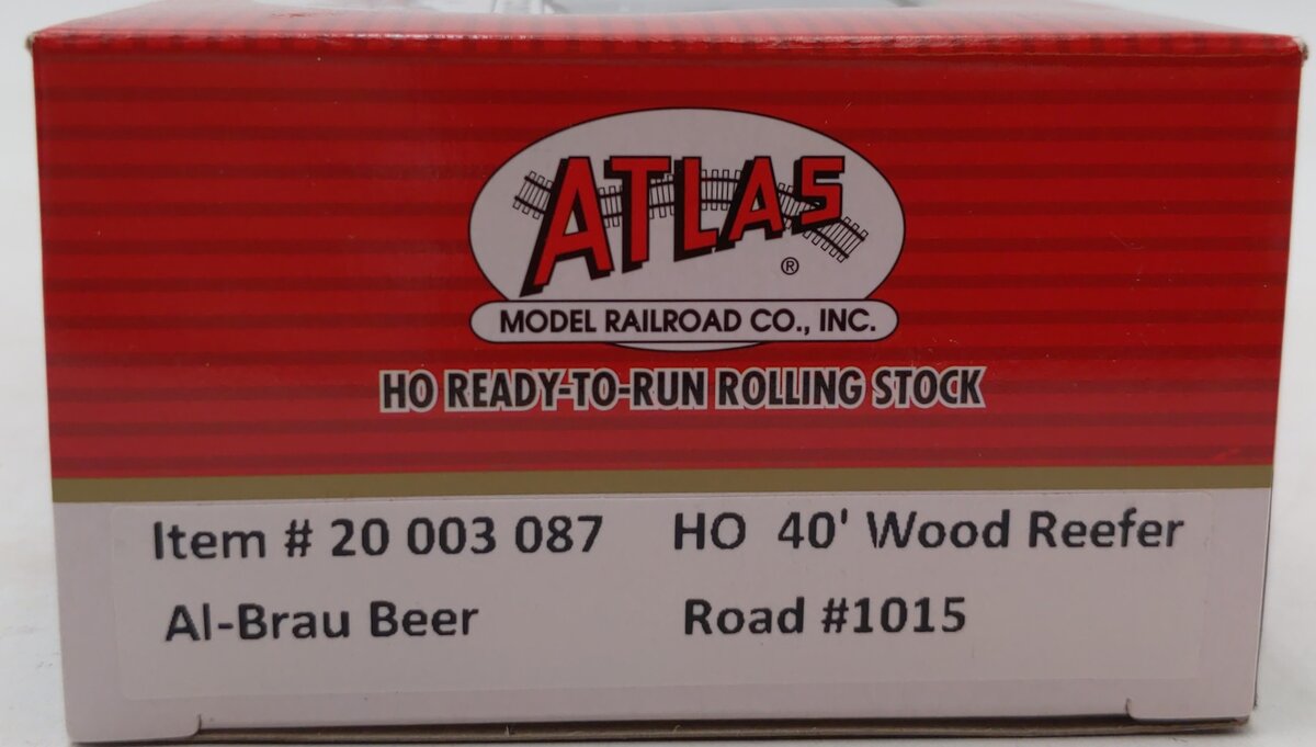 Atlas 20003087 HO Scale Alt-Brau Beer NWX 40' Wood Reefer Car #1015