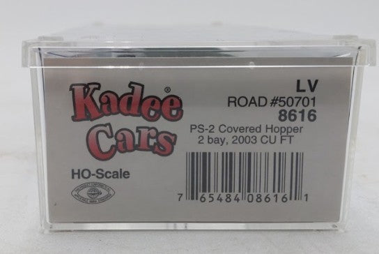 Kadee 8616 HO Scale Lehigh Valley 2 Bay PS-2 Covered Hopper Car #50701 LN/Box