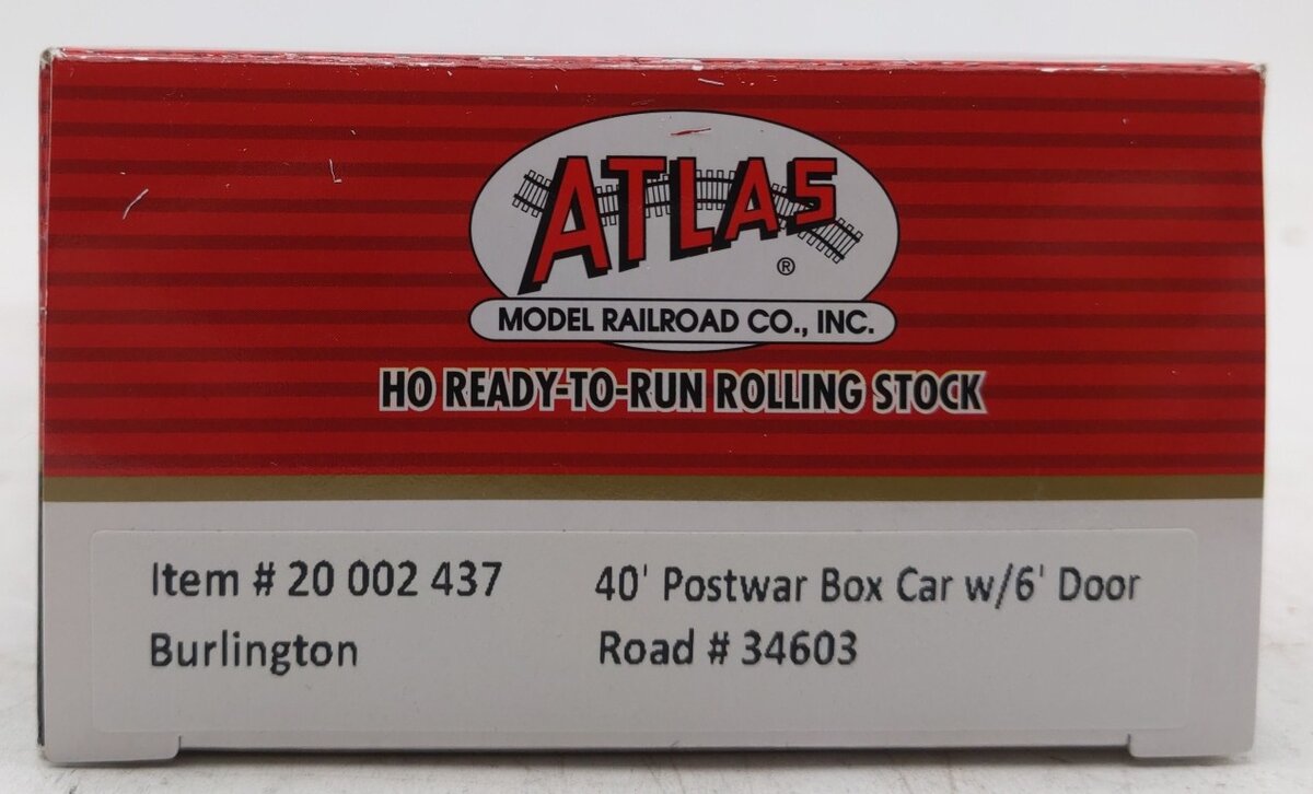 Atlas 20002437 HO Burlington Northern 40' Postwar Boxcar #34603