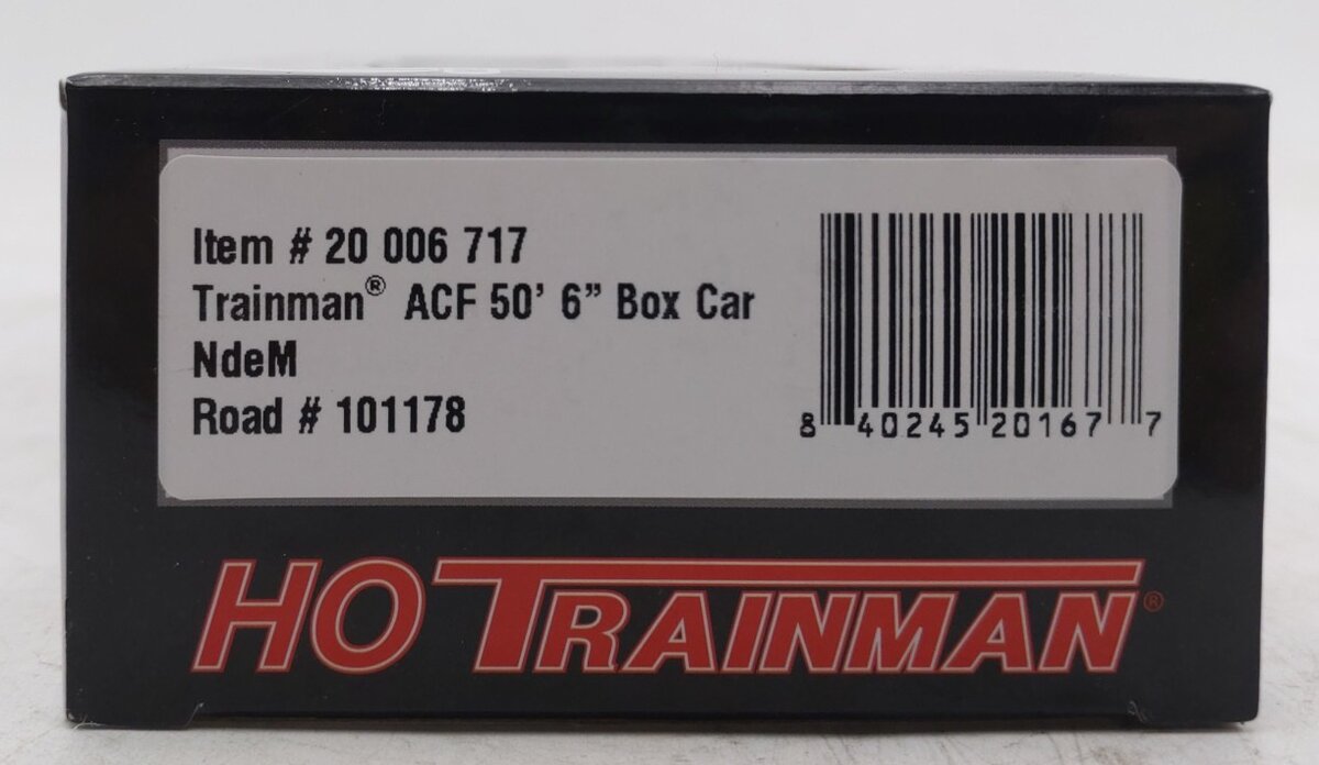 Atlas 20006717 HO NdeM Trainman ACF 50' 6" Box Car #101178