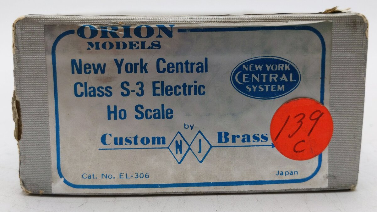 Custom NJ Brass EL-306 New York Central Class S-3 Electric Locomotive- Painted/Box