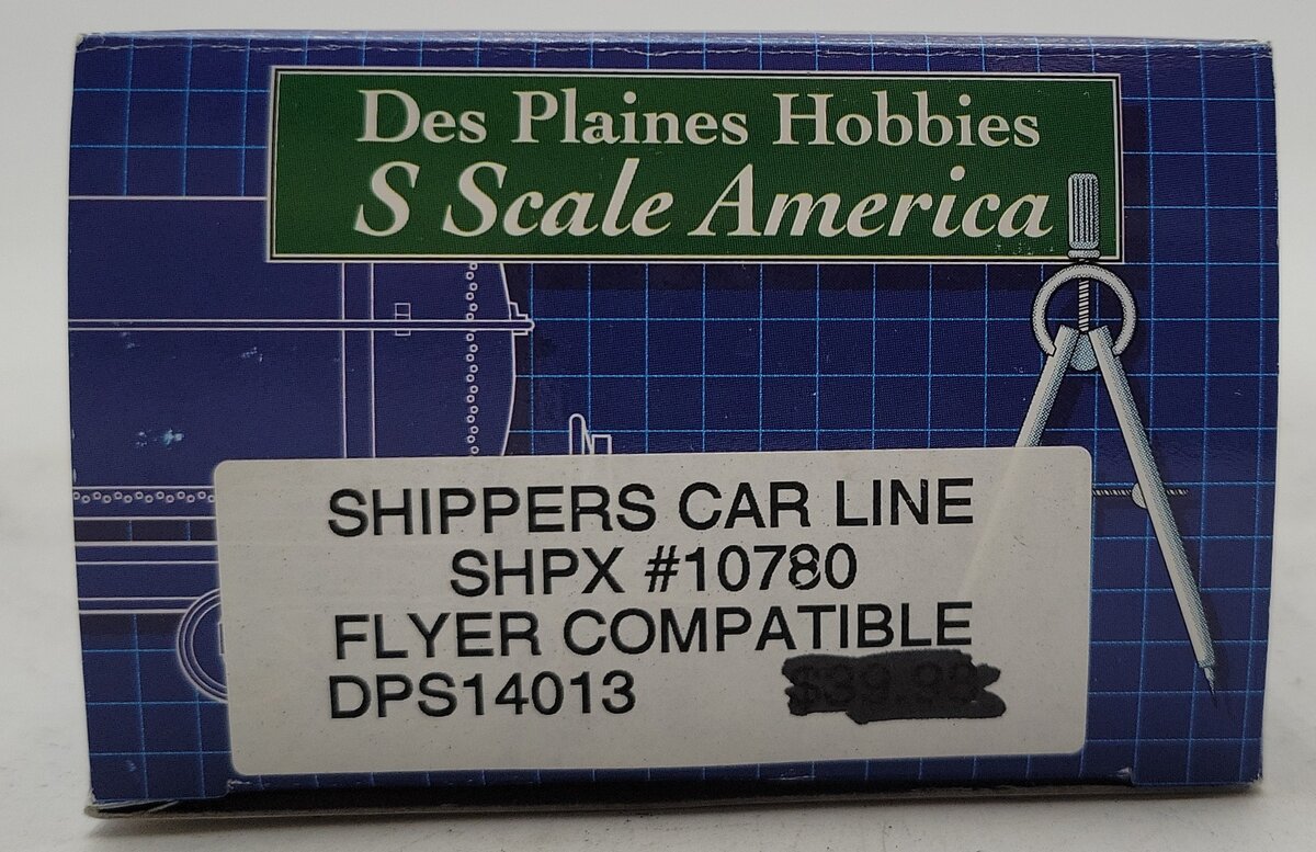 Des Plaines Hobbies DPS14013 S Scale Shippers Car Line Tank Car #10780 EX/Box