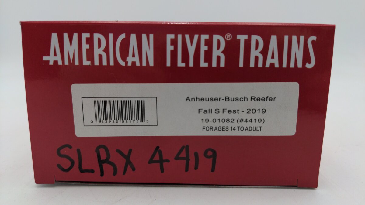 American Flyer 19-01082 S Scale Anheuser-Busch Budweiser Reefer Car #4419 EX/Box
