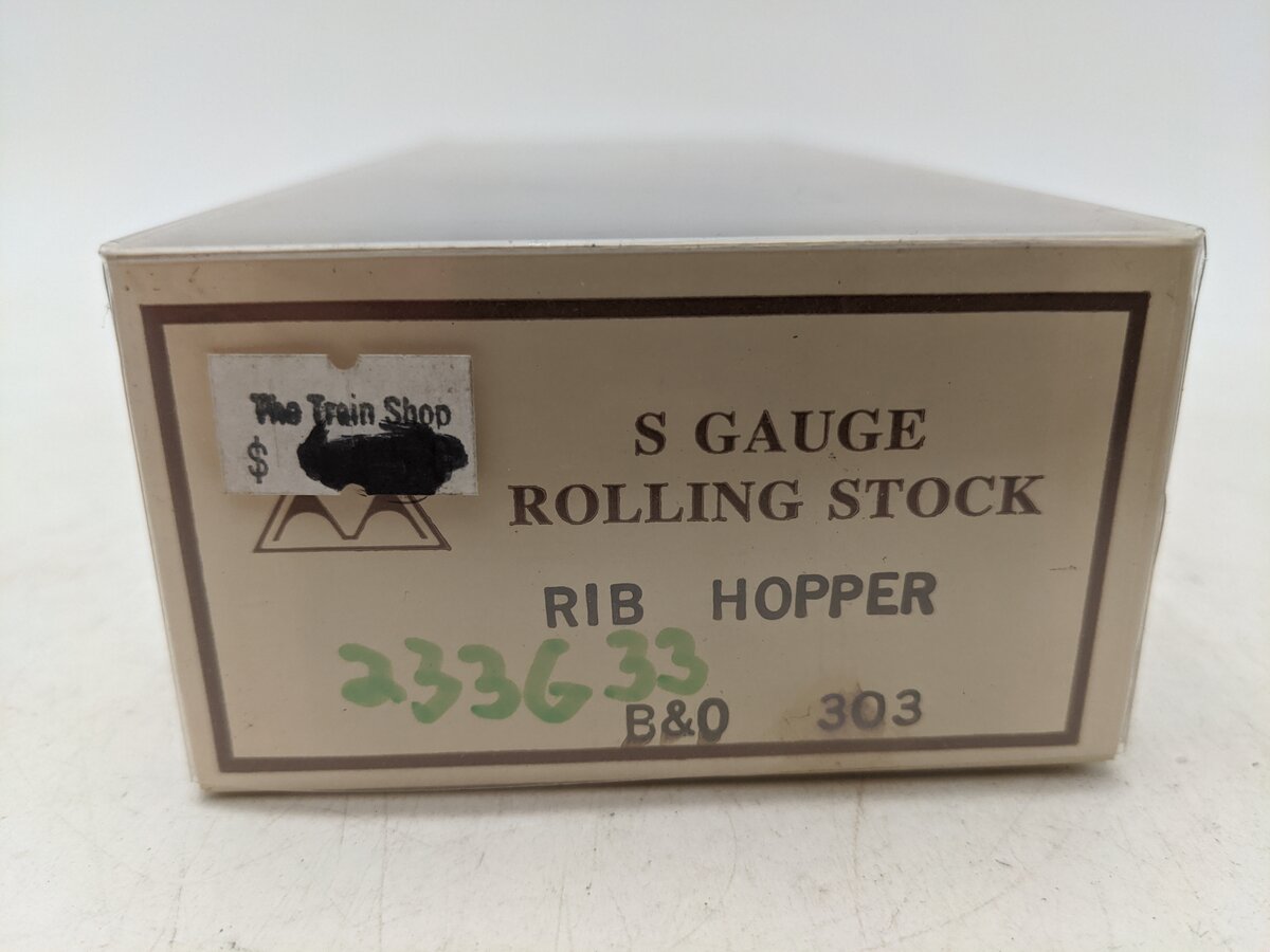 American Models 303 S Gauge Baltimore & Ohio Hopper #233633-Scale EX/Box