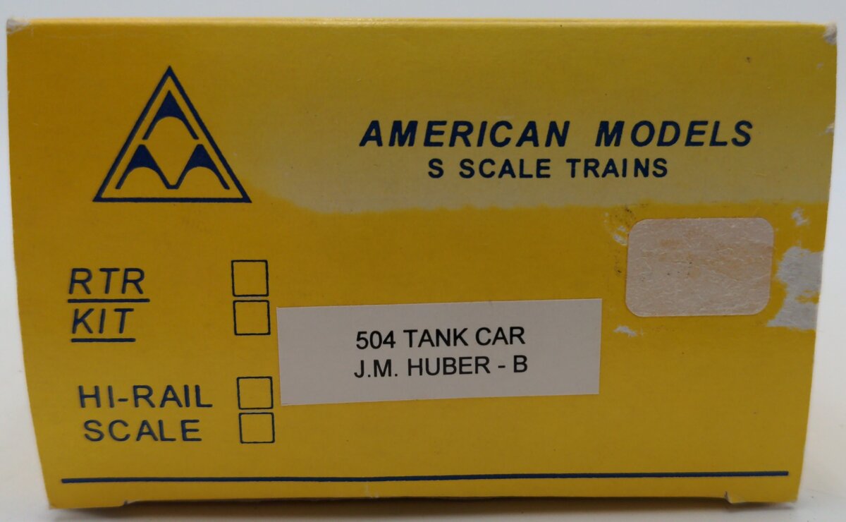 American Models S Scale J.M. Huber GATX Tank Car #12888 EX/Box