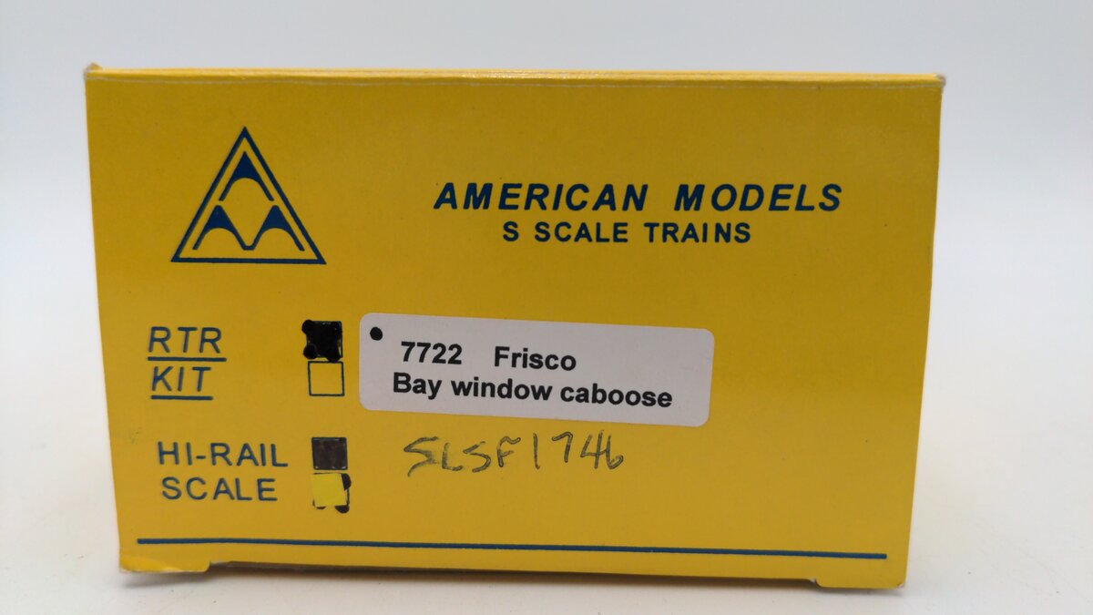 American Models 7722 S Gauge Illuminated Frisco Caboose #1746 VG/Box