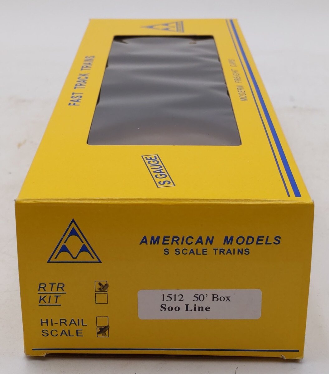 American Models 1512 S Gauge Soo Line 50' Box Car #178396 LN/Box
