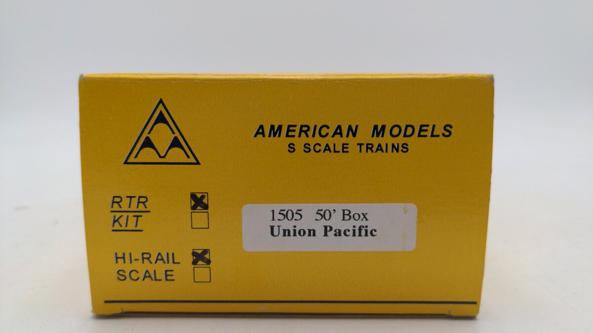 American Models 1505 S Union Pacific Boxcar #462291 (High-Rail) EX/Box
