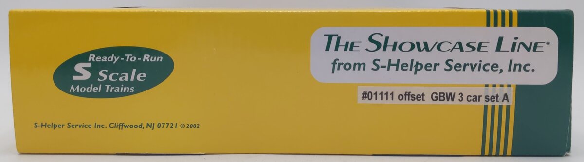 S-Helper 01111 S-Scale Green Bay & Western Offset 2-Bay Hopper 3-Car Set A EX/Box