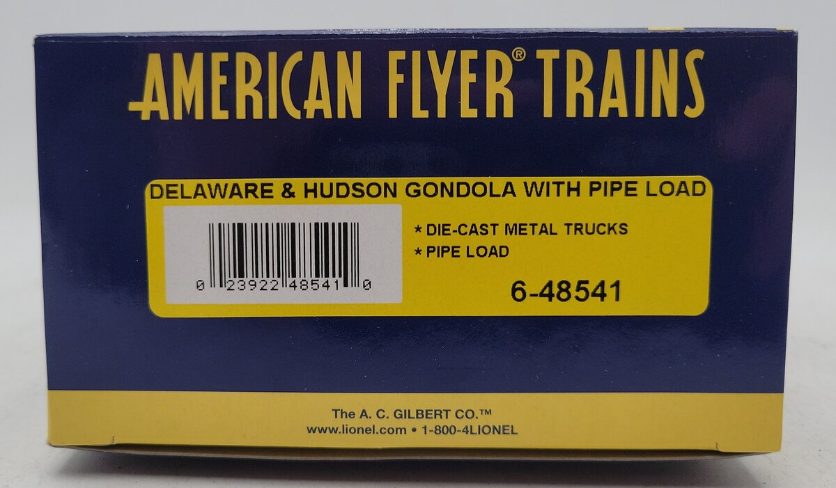 American Flyer 6-48541 S Scale Delaware & Hudson Gondola w/Pipe Load #13903