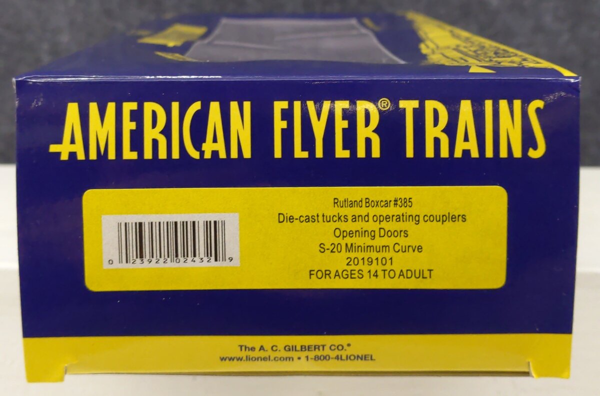 American Flyer 2019101 S Rutland Boxcar #385