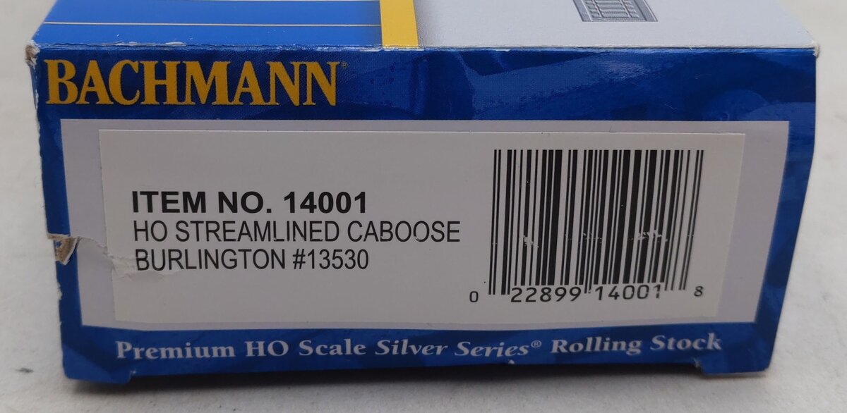 Bachmann 14001 HO Burlington Streamlined Caboose with Offset Cupola #13530