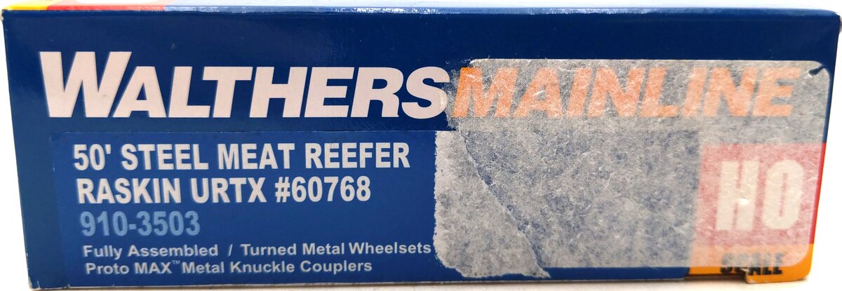 Walthers 910-3503 HO Scale Raskin URTX Steel Meat Reefer #60768