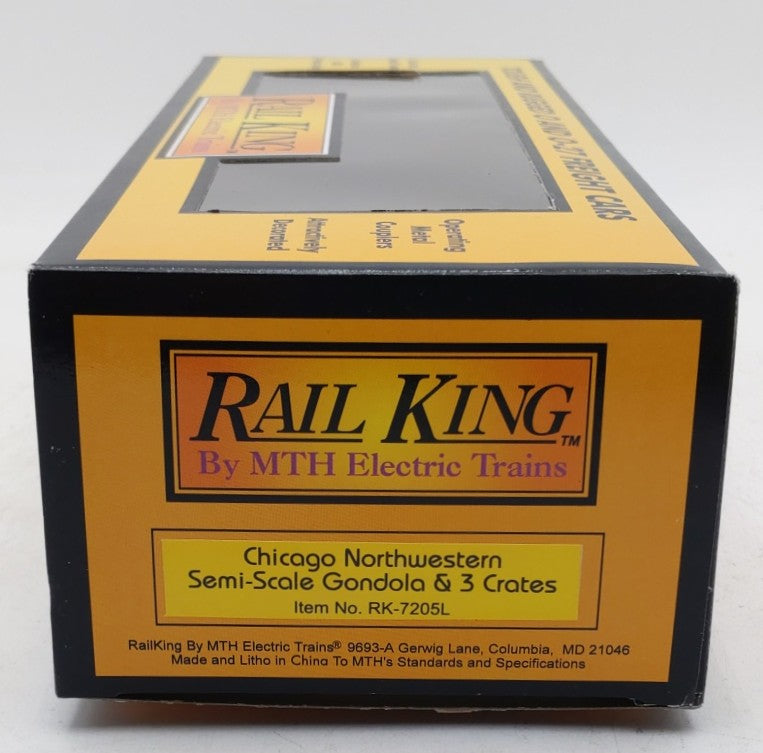 MTH 30-7205 O Gauge Chicago Northwestern Gondola Car #13792 w/ Crate Load EX/Box