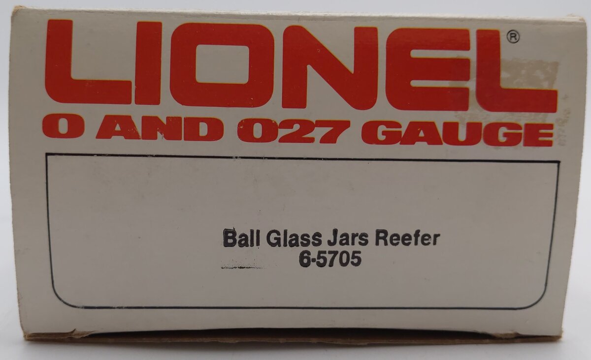 Lionel 6-5705 O Gauge Ball Glass Jars Woodside Reefer LN/Box