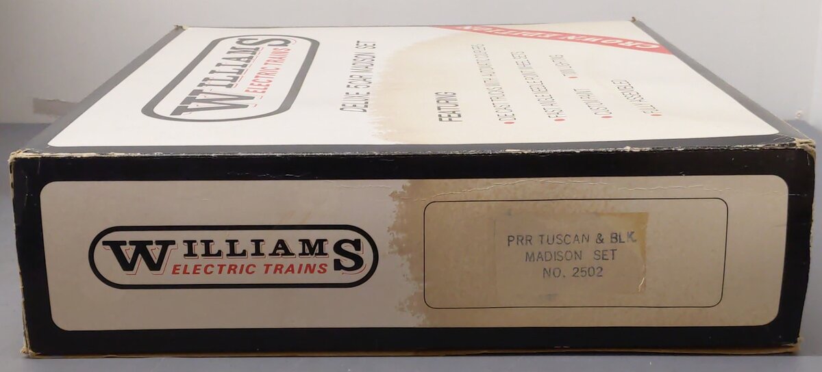 Williams 2502 O Gauge Pennsylvania Tuscan Madison 5-Car Set EX/Box