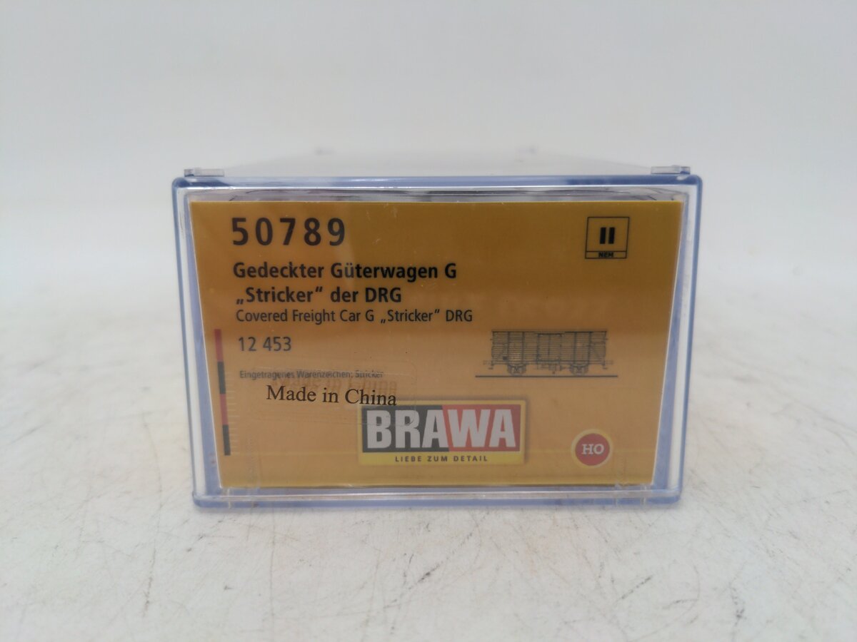 Brawa 50789 HO "Stricker" Covered Freight Car #12 453 NIB