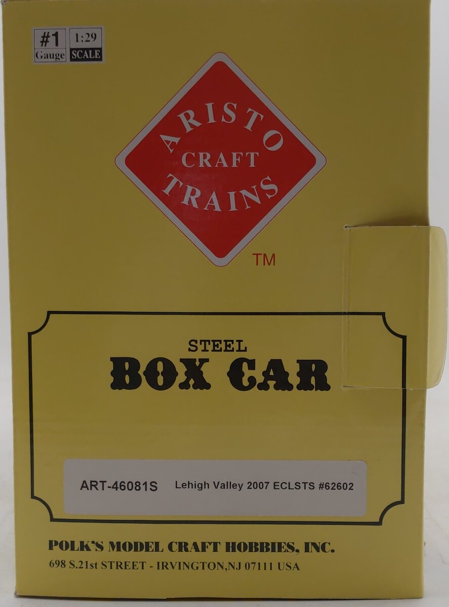 Aristo-Craft 46081S Lehigh Valley 40' Steel Boxcar NIB