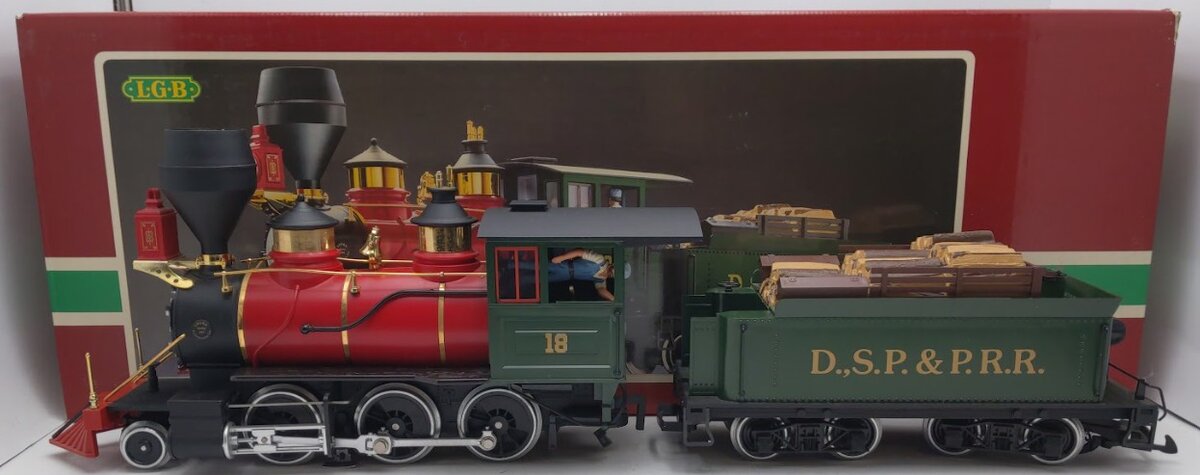 team.003b　diagos_del 1 LGB 2018D G Scale DSP&PRR 2-6-0 Mogul Steam Locomotive & Tender