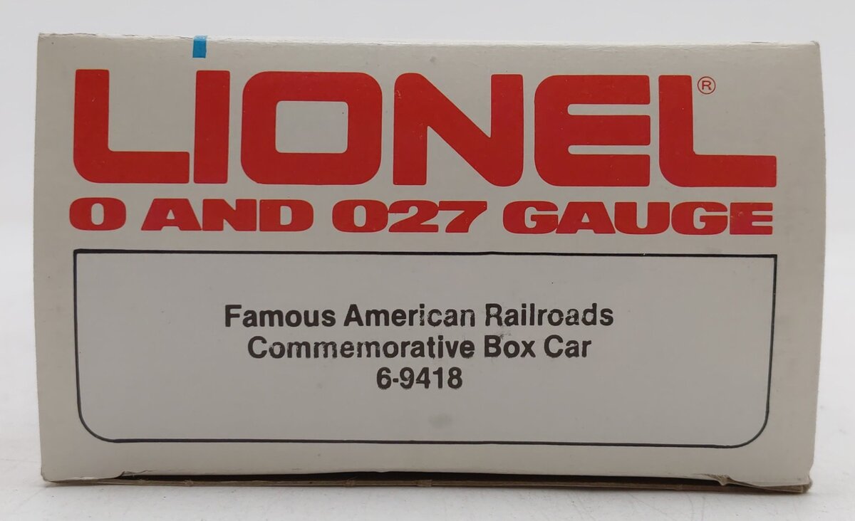 Lionel 6-9418 O Gauge Famous American Railroads Commemorative Boxcar EX/Box