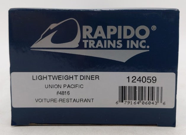 Rapido Trains 124059 HO UP Pullman-Standard Lightweight 48-Seat Dining Car #4816