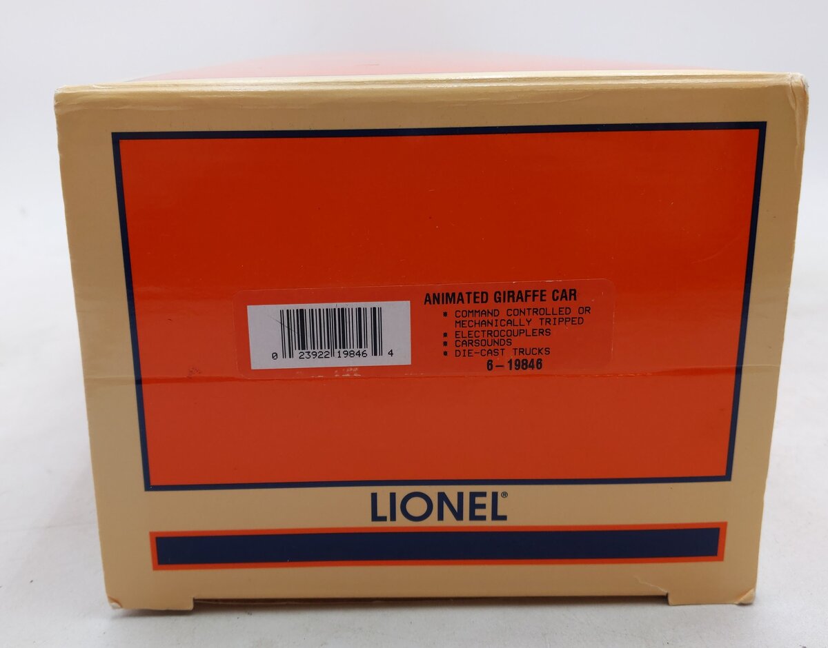 Lionel 6-19846 O Gauge Command Controlled Animated Giraffe Car EX/Box