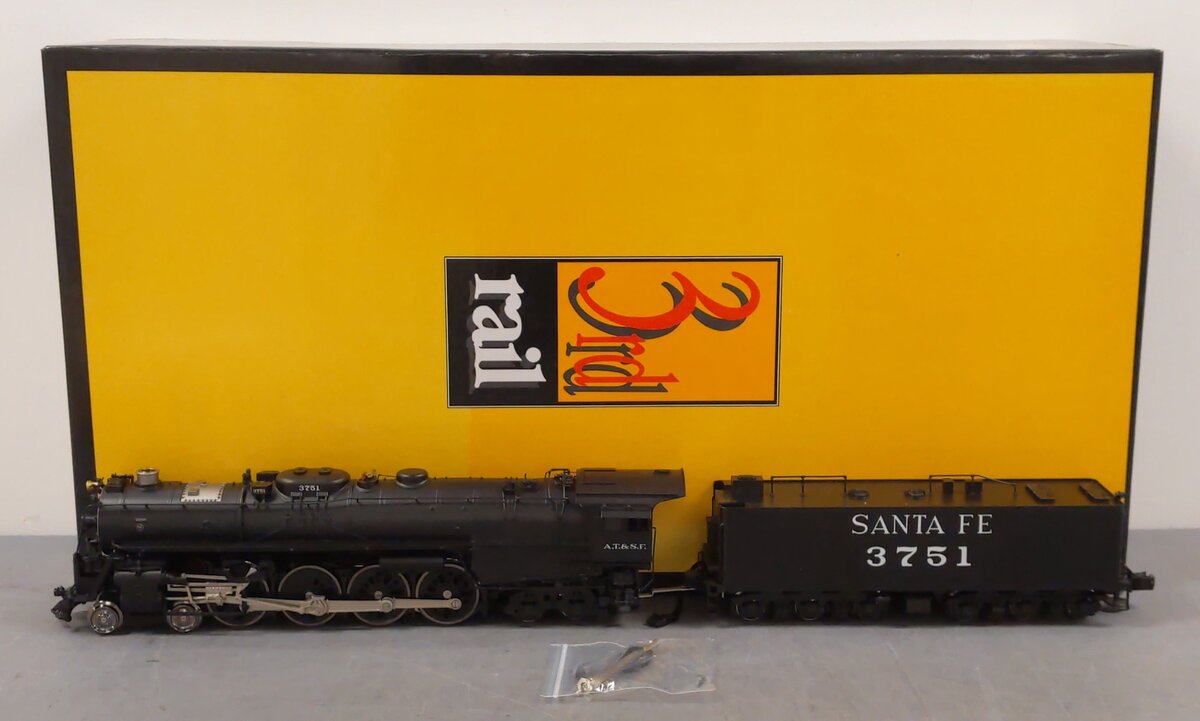 3rd Rail 3751 O Gauge BRASS Santa Fe 4-8-4 Steam Locomotive #3751
