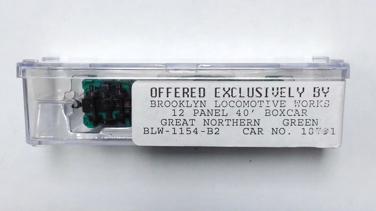 BLW 1154-B2 N Scale Great Northern 12 Panel 40' Boxcar #18791 NIB