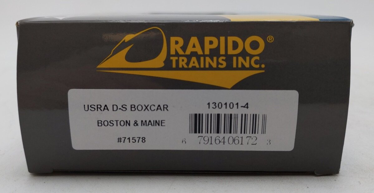 Rapido Trains 130101-4 HO Scale Boston & Maine USRA D-S Boxcar #71578