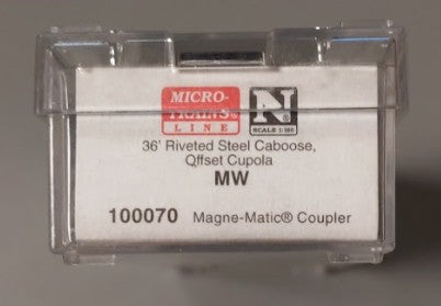 Micro-Trains 100070 N Scale Minnesota Western (MW) 36' Riveted Steel Caboose NIB