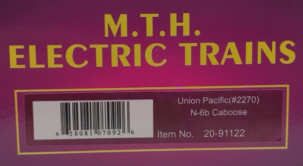 MTH 20-91122 O Gauge Union Pacific N-6b Caboose # 2270 LN/Box