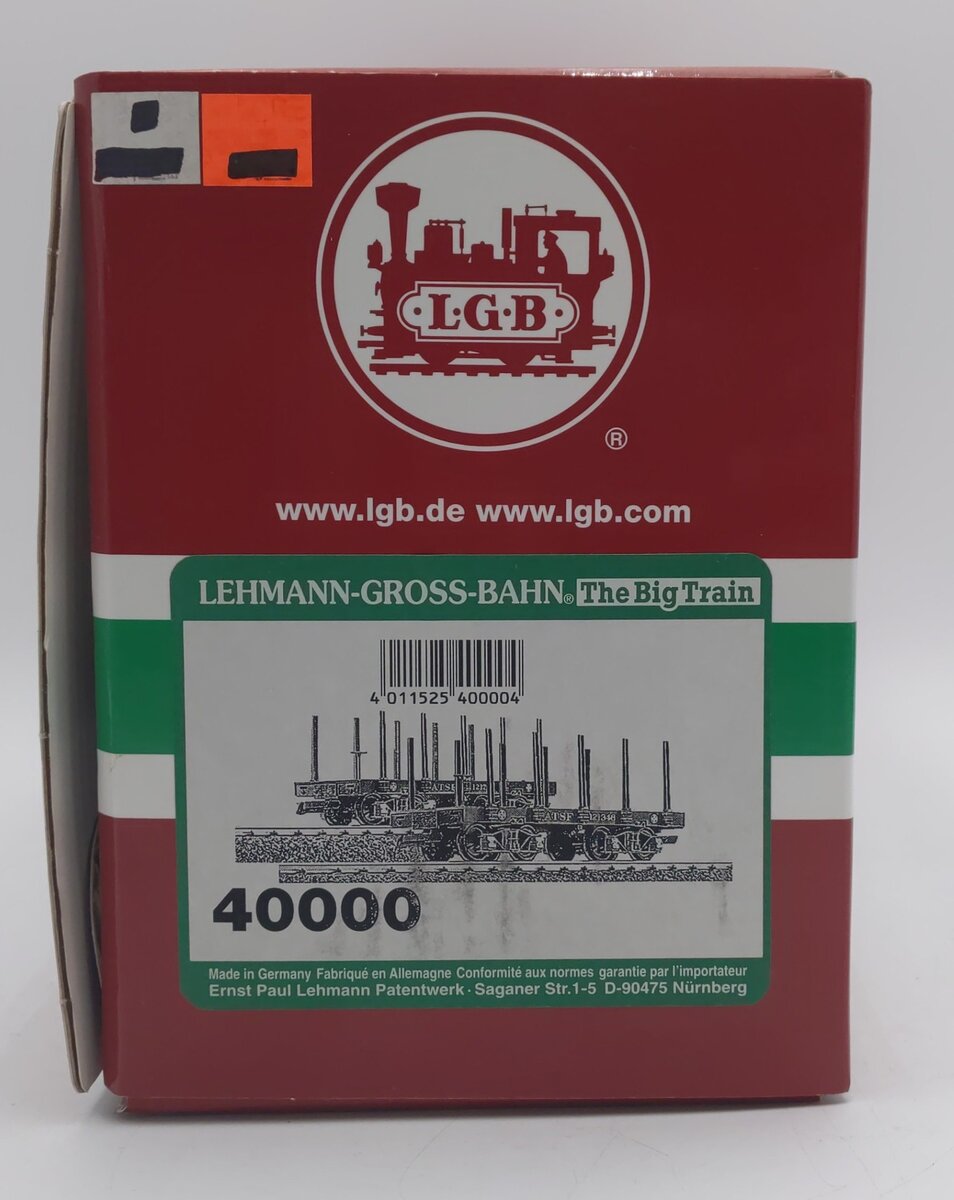 LGB 40000 ATSF Flatcar (Pack of 2) LN/Box