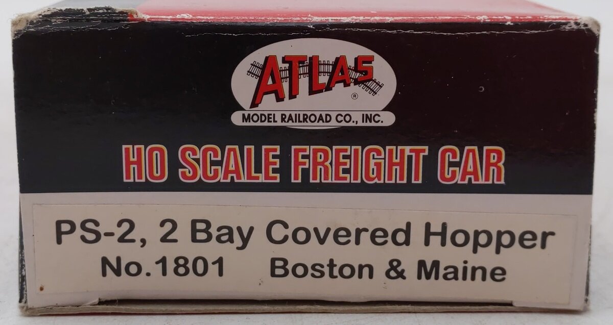 Atlas 1801 HO Boston & Maine PS-2 2-Bay Covered Hopper #5541 EX/Box