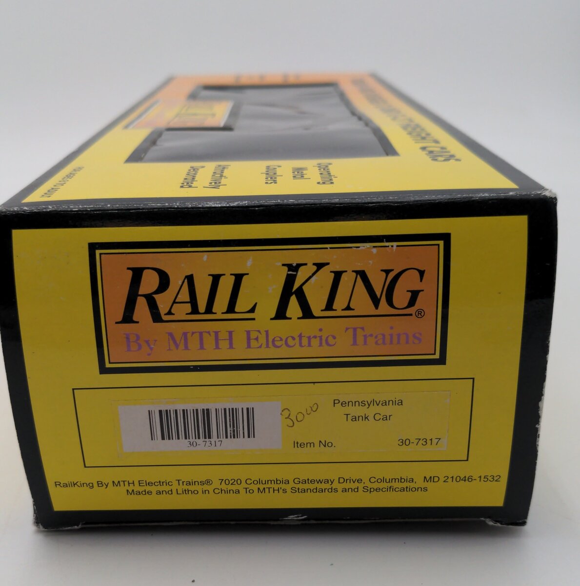MTH 30-7317 O Gauge Pennsylvania Single-Dome Tank Car #500001 EX/Box