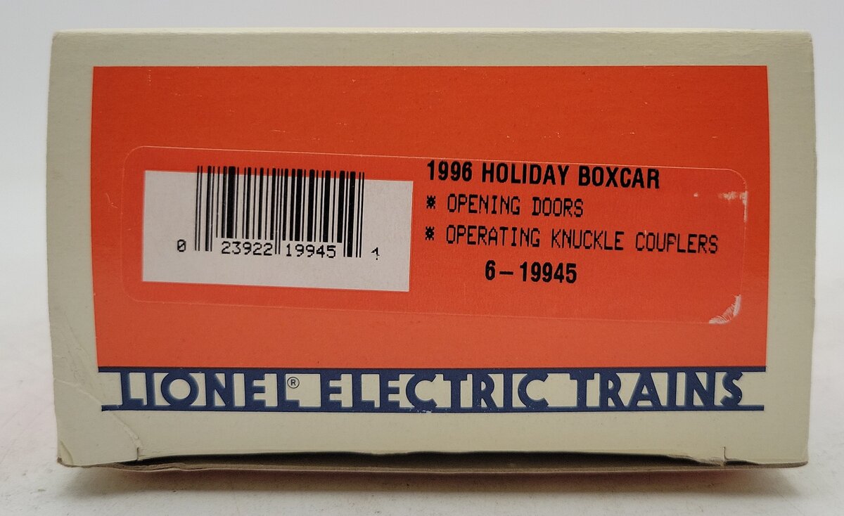 Lionel 6-19945 O Gauge Christmas 1996 Holiday Boxcar LN/Box
