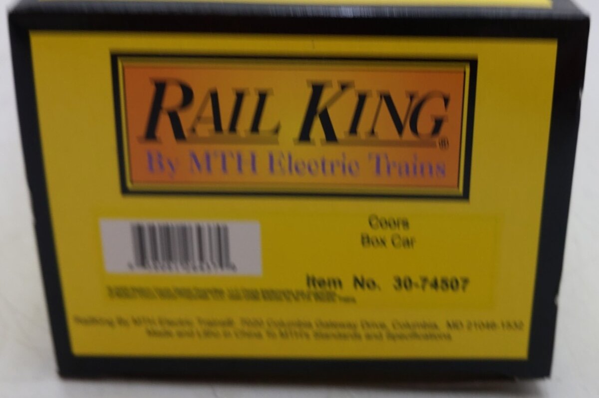 MTH 30-74507 O Gauge Coors Boxcar #25250 LN/Box
