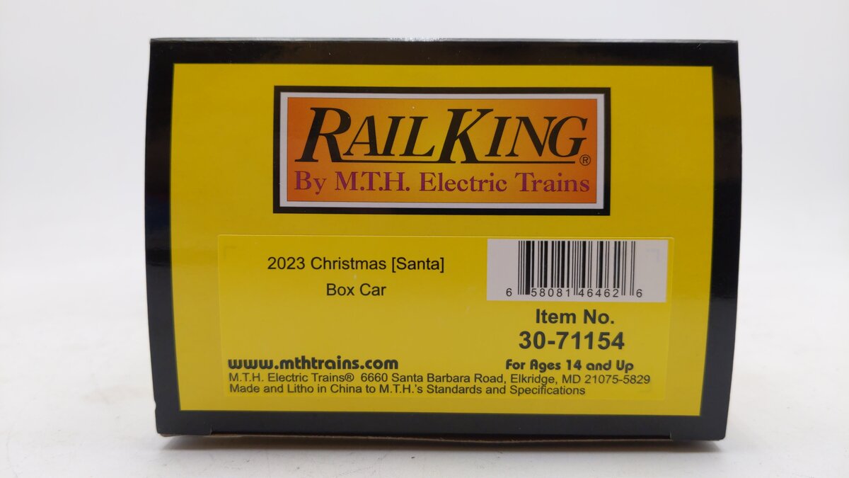 MTH 30-71154 O 2023 Christmas Santa Box Car LN/Box