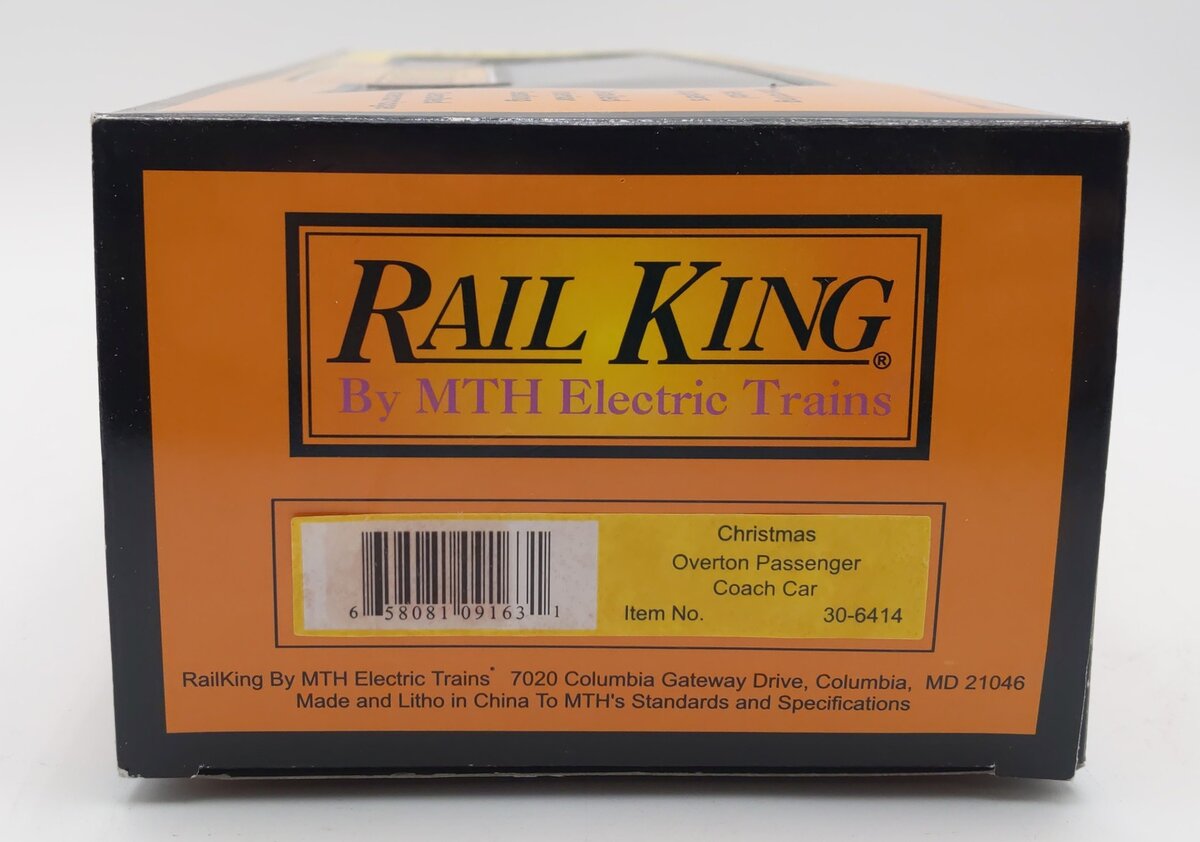 MTH 30-6414 Christmas Overton Passenger Coach (Vixen) NIB