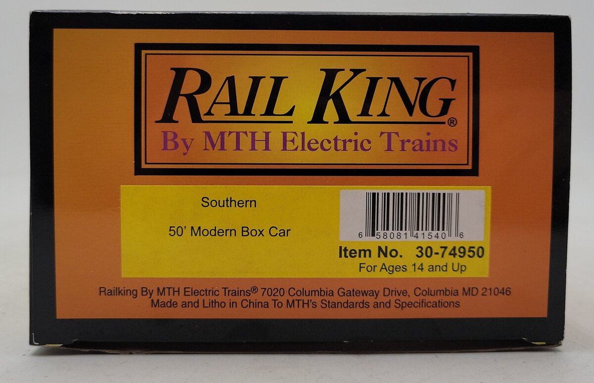 MTH 30-74950 O Gauge Southern Railway 50' Modern Box Car #550555 LN/Box