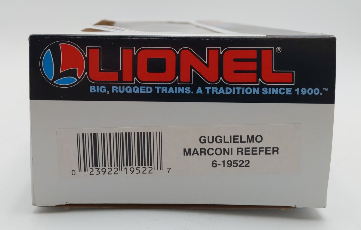 Lionel 6-19522 O Gauge Gugliemo Marconi Woodside Refrigerator Car LN/Box