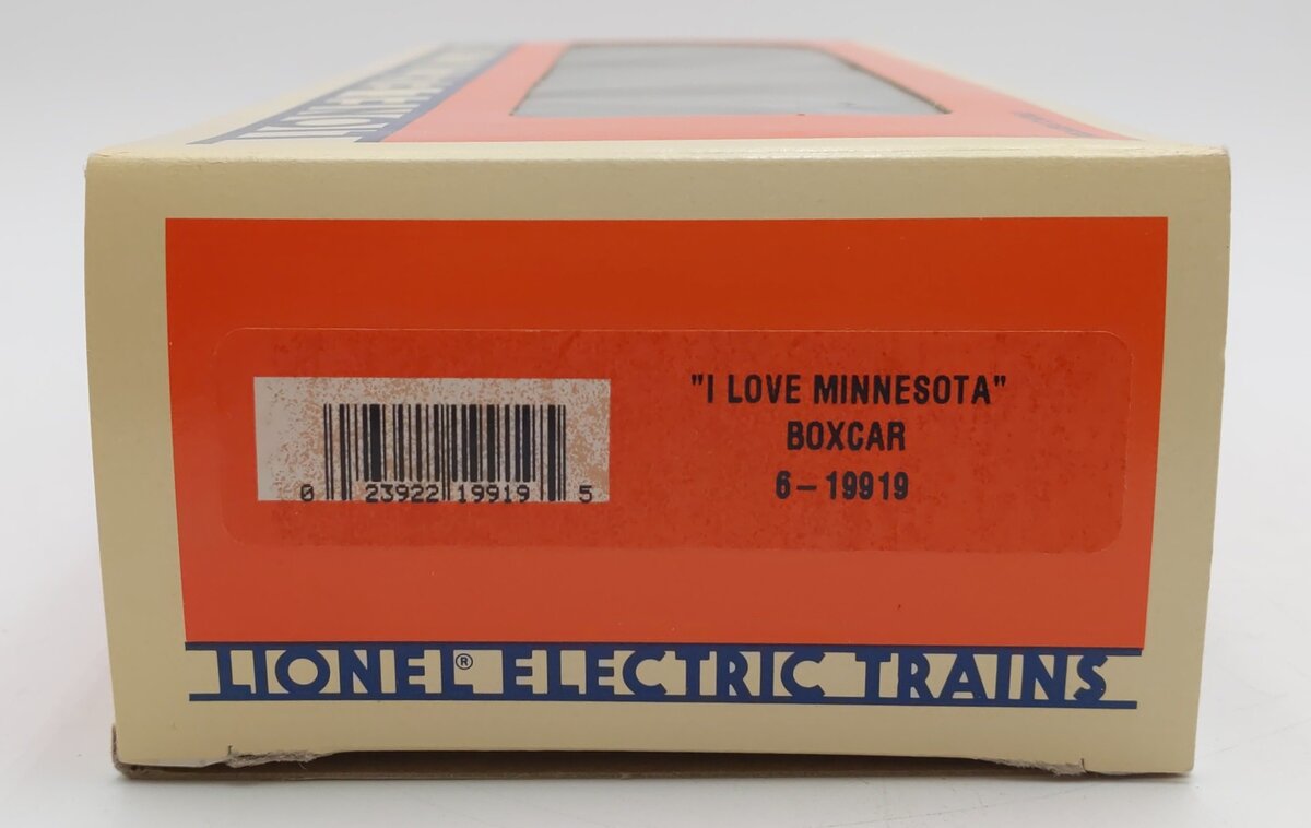 Lionel 6-19919 O Gauge I Love Minnesota Boxcar NIB