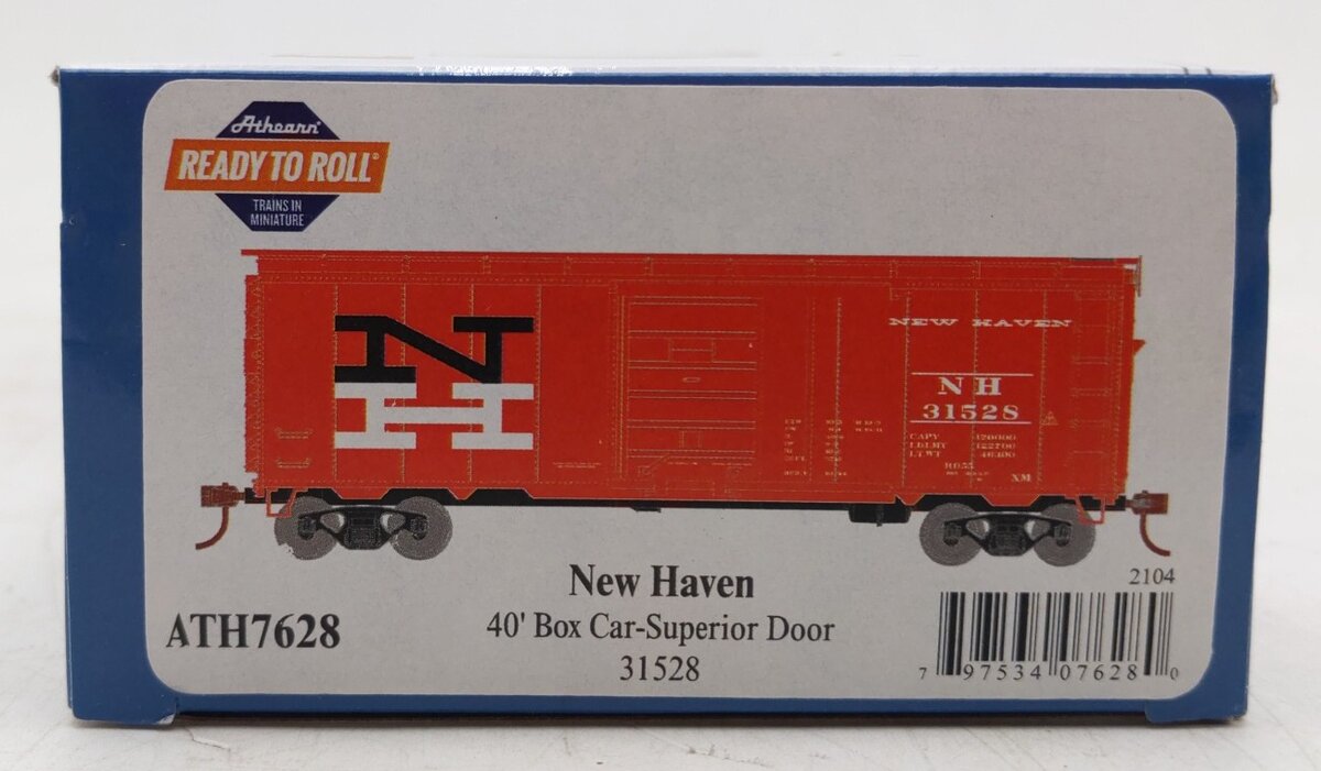 Athearn 7628 HO Scale New Haven RTR 40' Superior Door Box Car Road # 31528