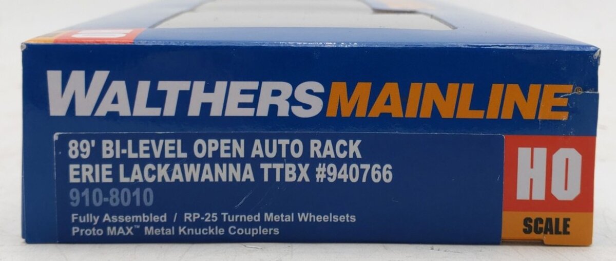Walthers 910-8010 HO EL 89' Flatcar with Bi-Level Open Auto Rack RTR #940766